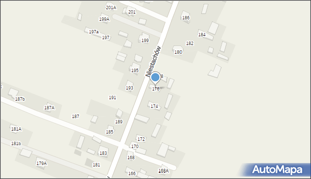 Niestachów, Niestachów, 176, mapa Niestachów