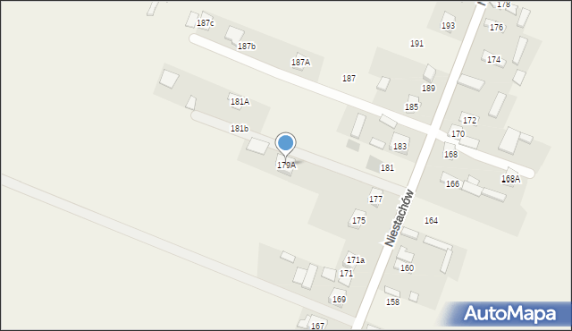 Niestachów, Niestachów, 179A, mapa Niestachów