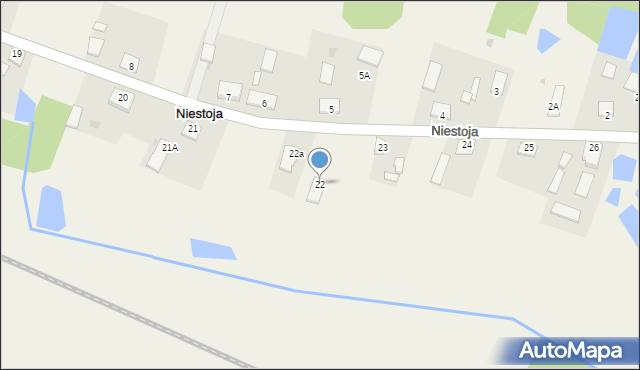 Niestoja, Niestoja, 22, mapa Niestoja