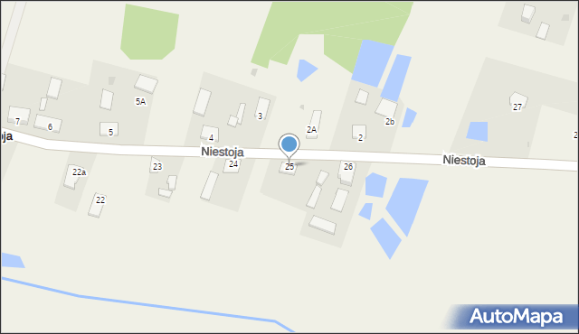 Niestoja, Niestoja, 25, mapa Niestoja