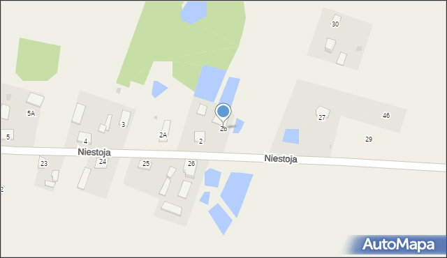 Niestoja, Niestoja, 2b, mapa Niestoja