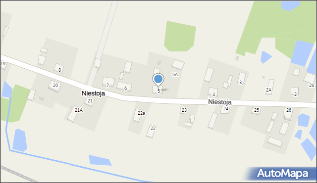 Niestoja, Niestoja, 5, mapa Niestoja