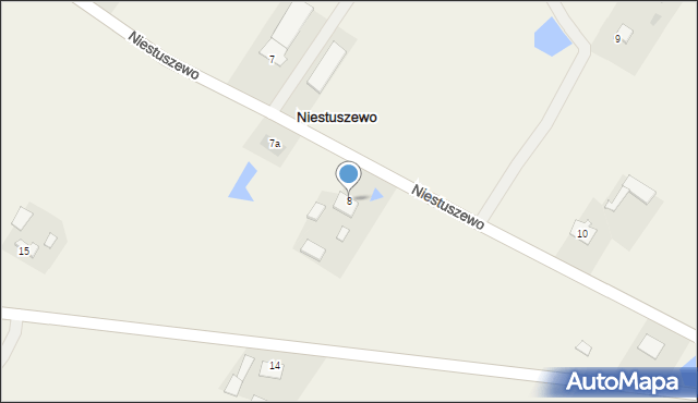 Niestuszewo, Niestuszewo, 8, mapa Niestuszewo