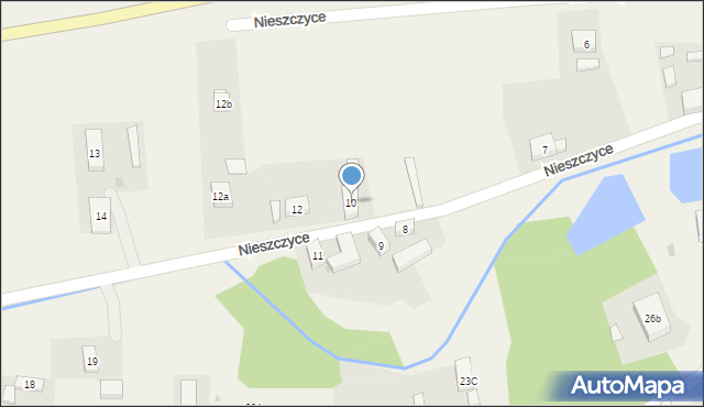 Nieszczyce, Nieszczyce, 10, mapa Nieszczyce