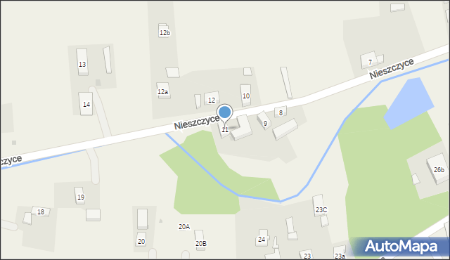 Nieszczyce, Nieszczyce, 11, mapa Nieszczyce