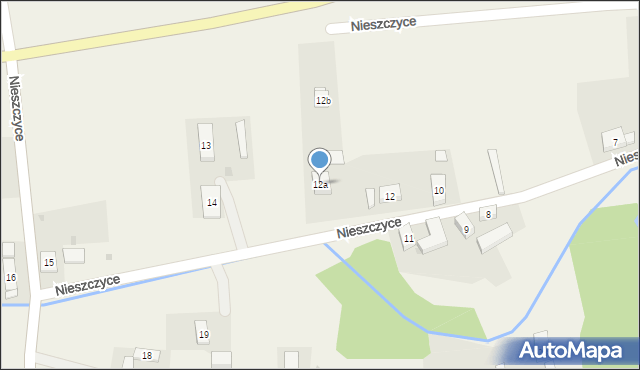 Nieszczyce, Nieszczyce, 12a, mapa Nieszczyce