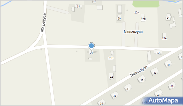 Nieszczyce, Nieszczyce, 21, mapa Nieszczyce