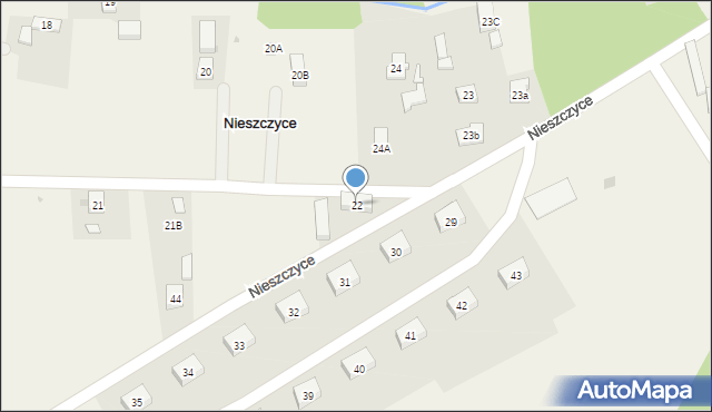 Nieszczyce, Nieszczyce, 22, mapa Nieszczyce