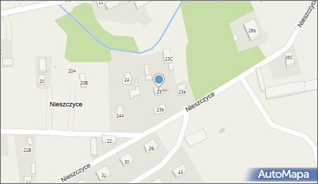 Nieszczyce, Nieszczyce, 23, mapa Nieszczyce