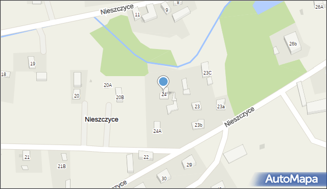 Nieszczyce, Nieszczyce, 24, mapa Nieszczyce