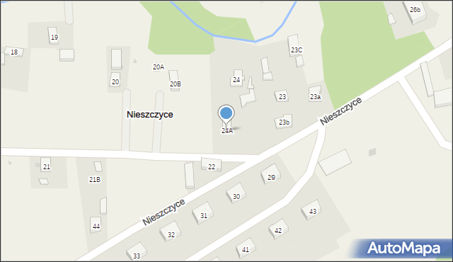 Nieszczyce, Nieszczyce, 24A, mapa Nieszczyce