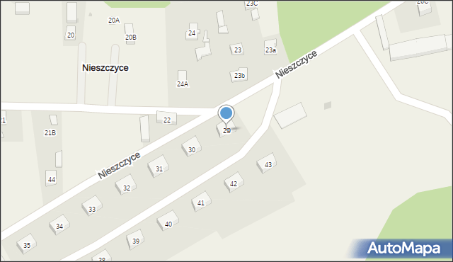 Nieszczyce, Nieszczyce, 29, mapa Nieszczyce