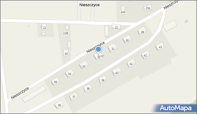 Nieszczyce, Nieszczyce, 32, mapa Nieszczyce