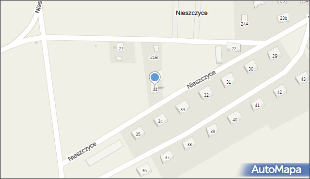 Nieszczyce, Nieszczyce, 44, mapa Nieszczyce