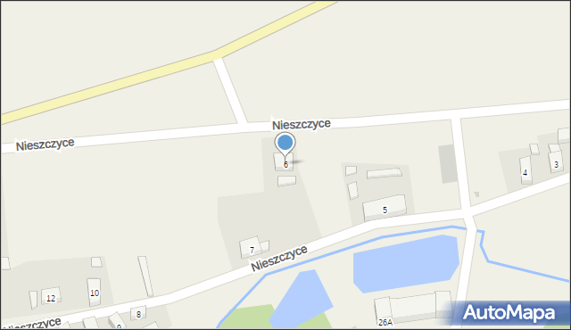 Nieszczyce, Nieszczyce, 6, mapa Nieszczyce