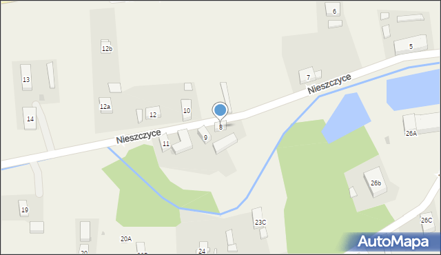 Nieszczyce, Nieszczyce, 8, mapa Nieszczyce