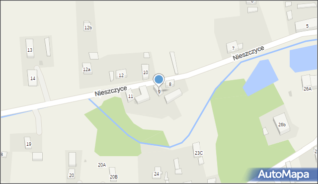 Nieszczyce, Nieszczyce, 9, mapa Nieszczyce