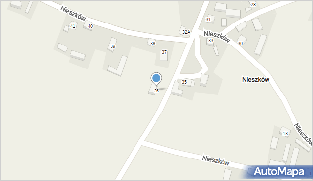 Nieszków, Nieszków, 36, mapa Nieszków