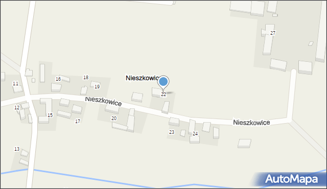 Nieszkowice, Nieszkowice, 22, mapa Nieszkowice