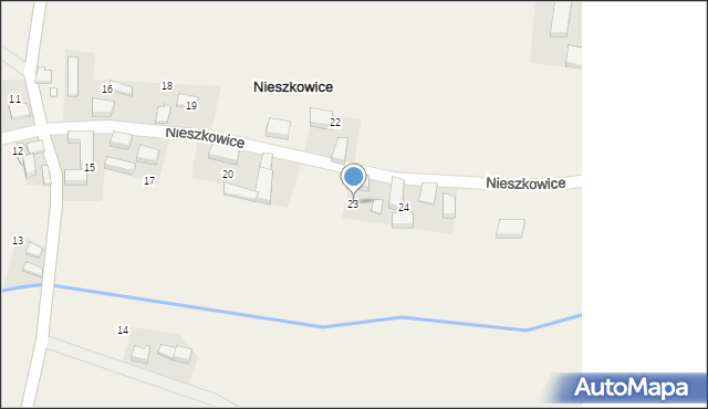 Nieszkowice, Nieszkowice, 23, mapa Nieszkowice