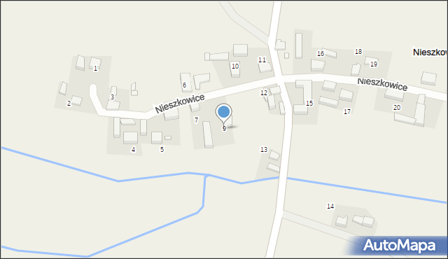 Nieszkowice, Nieszkowice, 9, mapa Nieszkowice