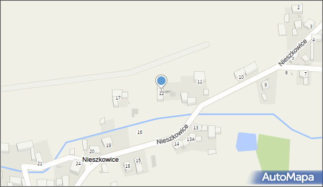 Nieszkowice, Nieszkowice, 12, mapa Nieszkowice