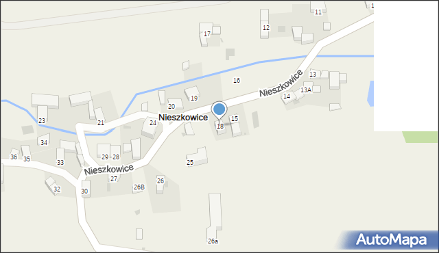 Nieszkowice, Nieszkowice, 18, mapa Nieszkowice