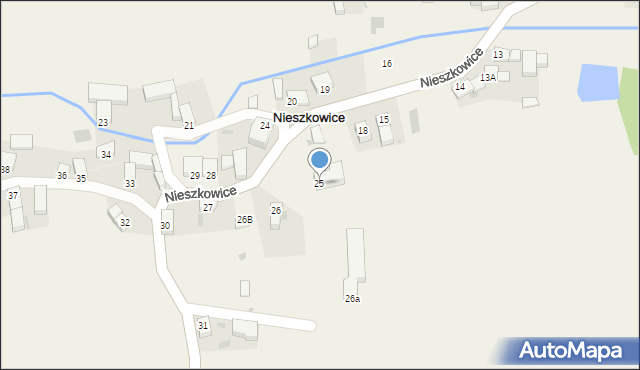 Nieszkowice, Nieszkowice, 25, mapa Nieszkowice