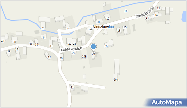 Nieszkowice, Nieszkowice, 26, mapa Nieszkowice