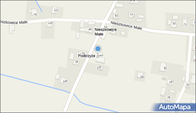 Nieszkowice Małe, Nieszkowice Małe, 117, mapa Nieszkowice Małe