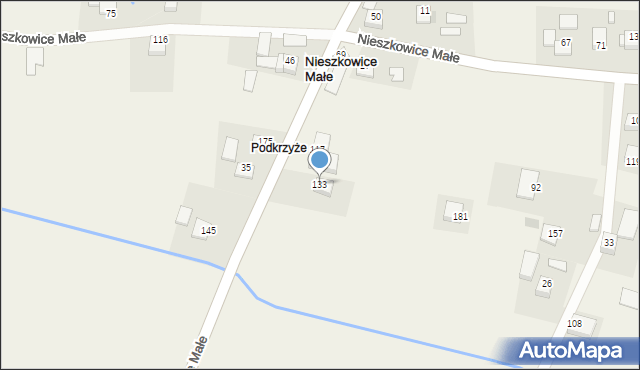 Nieszkowice Małe, Nieszkowice Małe, 133, mapa Nieszkowice Małe