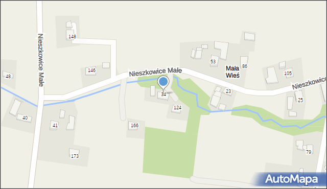 Nieszkowice Małe, Nieszkowice Małe, 34, mapa Nieszkowice Małe