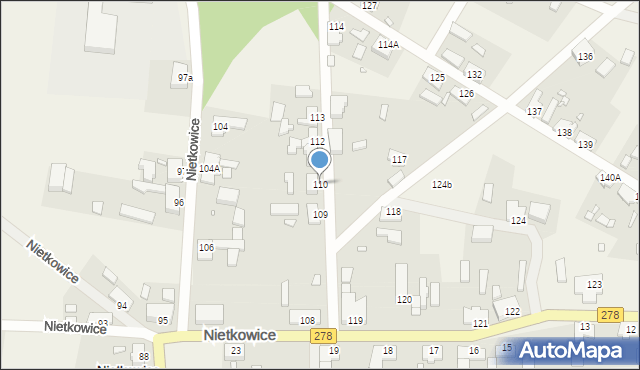 Nietkowice, Nietkowice, 110, mapa Nietkowice