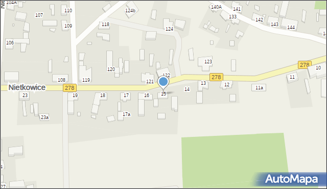 Nietkowice, Nietkowice, 15, mapa Nietkowice