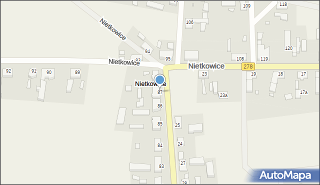 Nietkowice, Nietkowice, 87, mapa Nietkowice