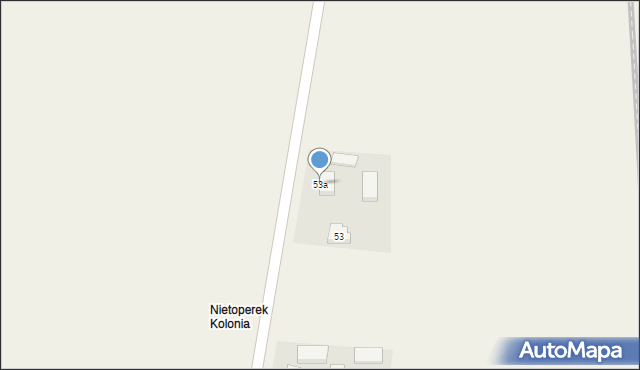 Nietoperek, Nietoperek Kolonia, 53a, mapa Nietoperek