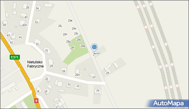 Nietulisko Duże, Nietulisko Duże, 27, mapa Nietulisko Duże