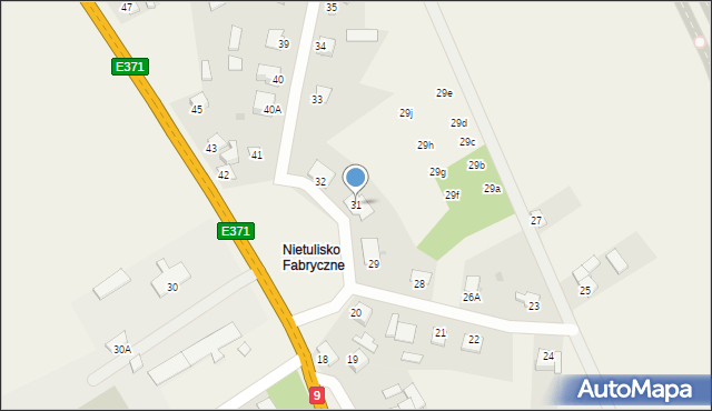 Nietulisko Duże, Nietulisko Duże, 31, mapa Nietulisko Duże