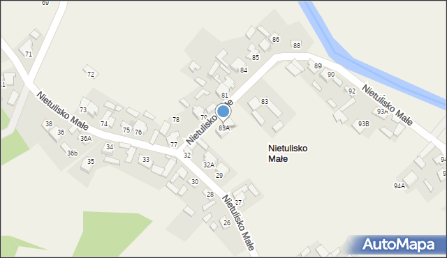 Nietulisko Małe, Nietulisko Małe, 83A, mapa Nietulisko Małe