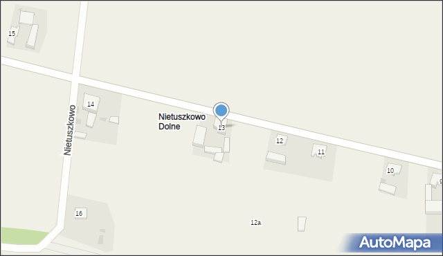 Nietuszkowo, Nietuszkowo, 13, mapa Nietuszkowo