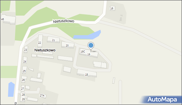 Nietuszkowo, Nietuszkowo, 19A, mapa Nietuszkowo