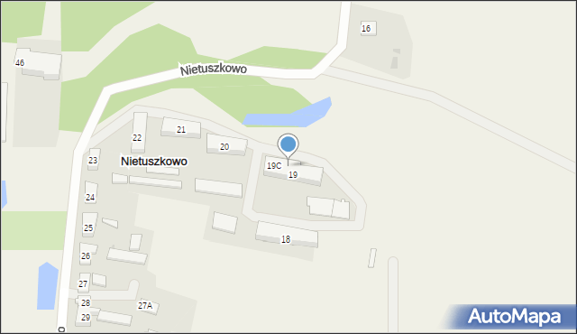 Nietuszkowo, Nietuszkowo, 19B, mapa Nietuszkowo