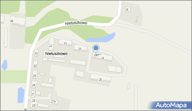 Nietuszkowo, Nietuszkowo, 19C, mapa Nietuszkowo