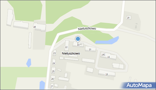 Nietuszkowo, Nietuszkowo, 21, mapa Nietuszkowo