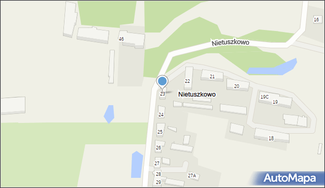 Nietuszkowo, Nietuszkowo, 23, mapa Nietuszkowo