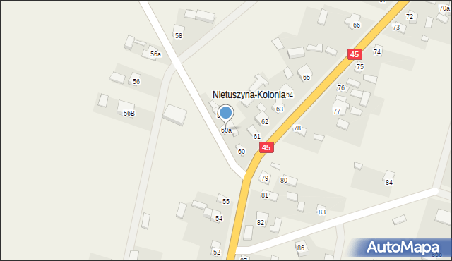 Nietuszyna, Nietuszyna, 60a, mapa Nietuszyna