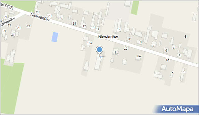 Niewiadów, Niewiadów, 13B, mapa Niewiadów