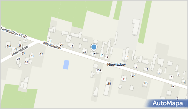 Niewiadów, Niewiadów, 17, mapa Niewiadów