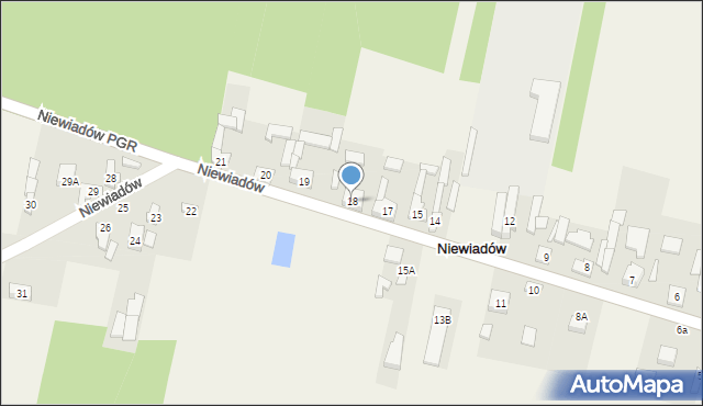 Niewiadów, Niewiadów, 18, mapa Niewiadów