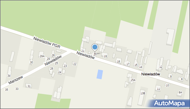 Niewiadów, Niewiadów, 20, mapa Niewiadów